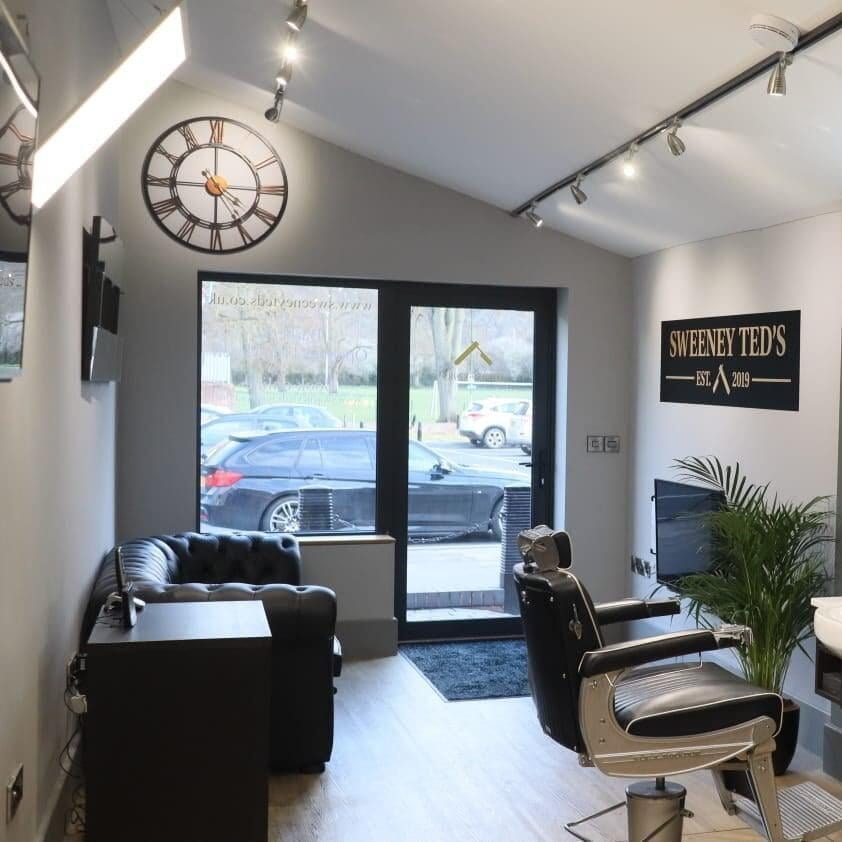 Complete barber shop example of our carpentry commercial joinery work